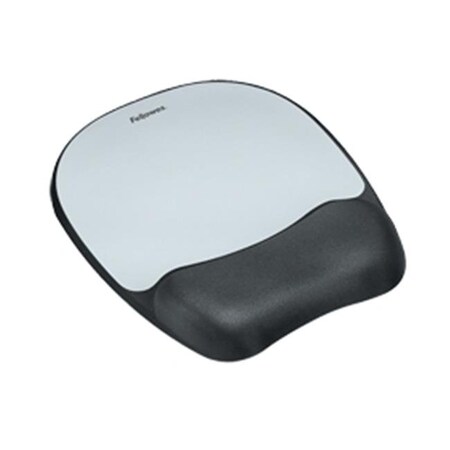 Proplus Memory Foam Mouse Pad with Wrist Rest Black Silver Pack Of 4 PR60201